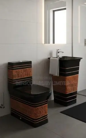 Executive Marble Finish Wc Pedestal Basin Set–Luxury Bathroom Upgrade