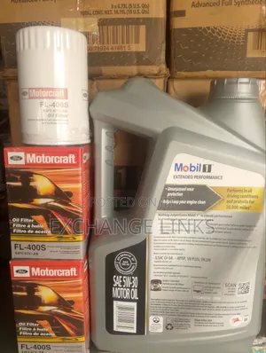 Oil Filter Ford (Motorcraft) and Mobil 1 5w-30 5l Fully Synthetic Oil