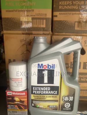 Oil Filter Ford (Motorcraft) and Mobil 1 5w-30 5l Fully Synthetic Oil