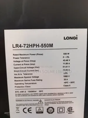 550w Longi Panel