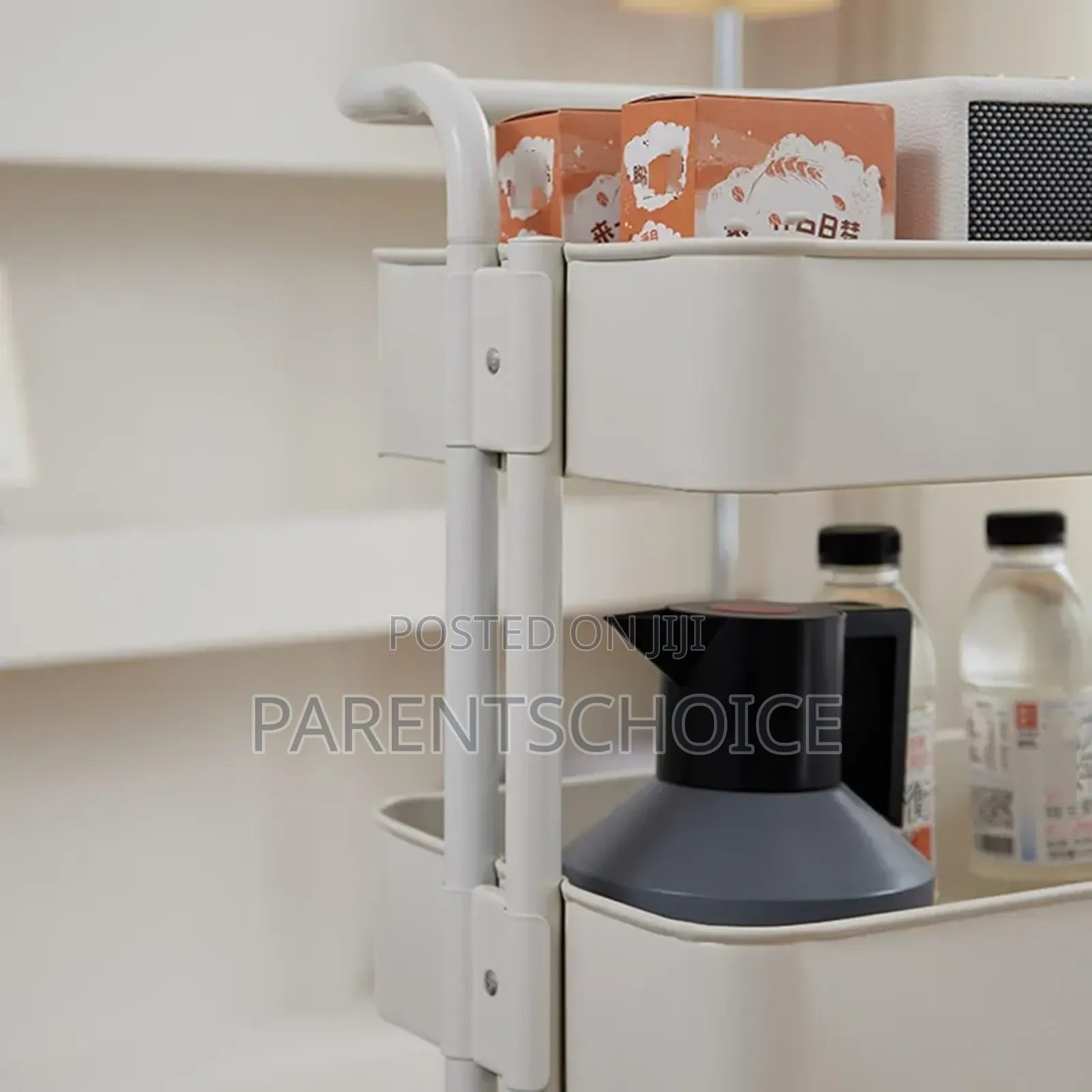 3 Tier Lockable Storage Trolley Cart Plastic