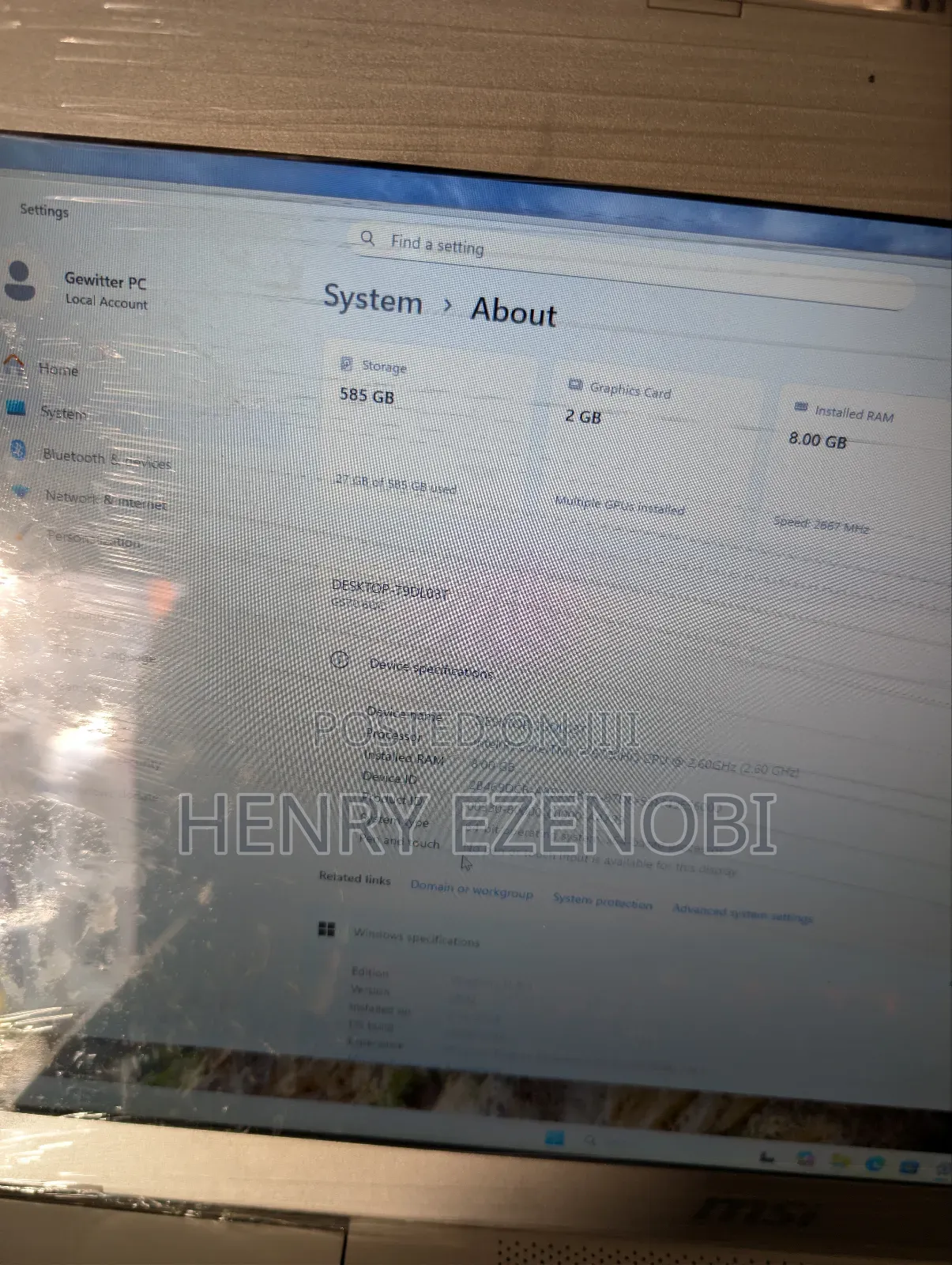 Laptop MSI GS70 2PC Stealth 8GB Intel Core i7 HDD+SSD 1T