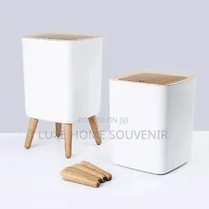 Wooden Trash Bin