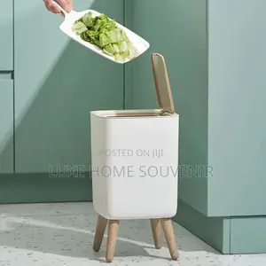 Wooden Trash Bin