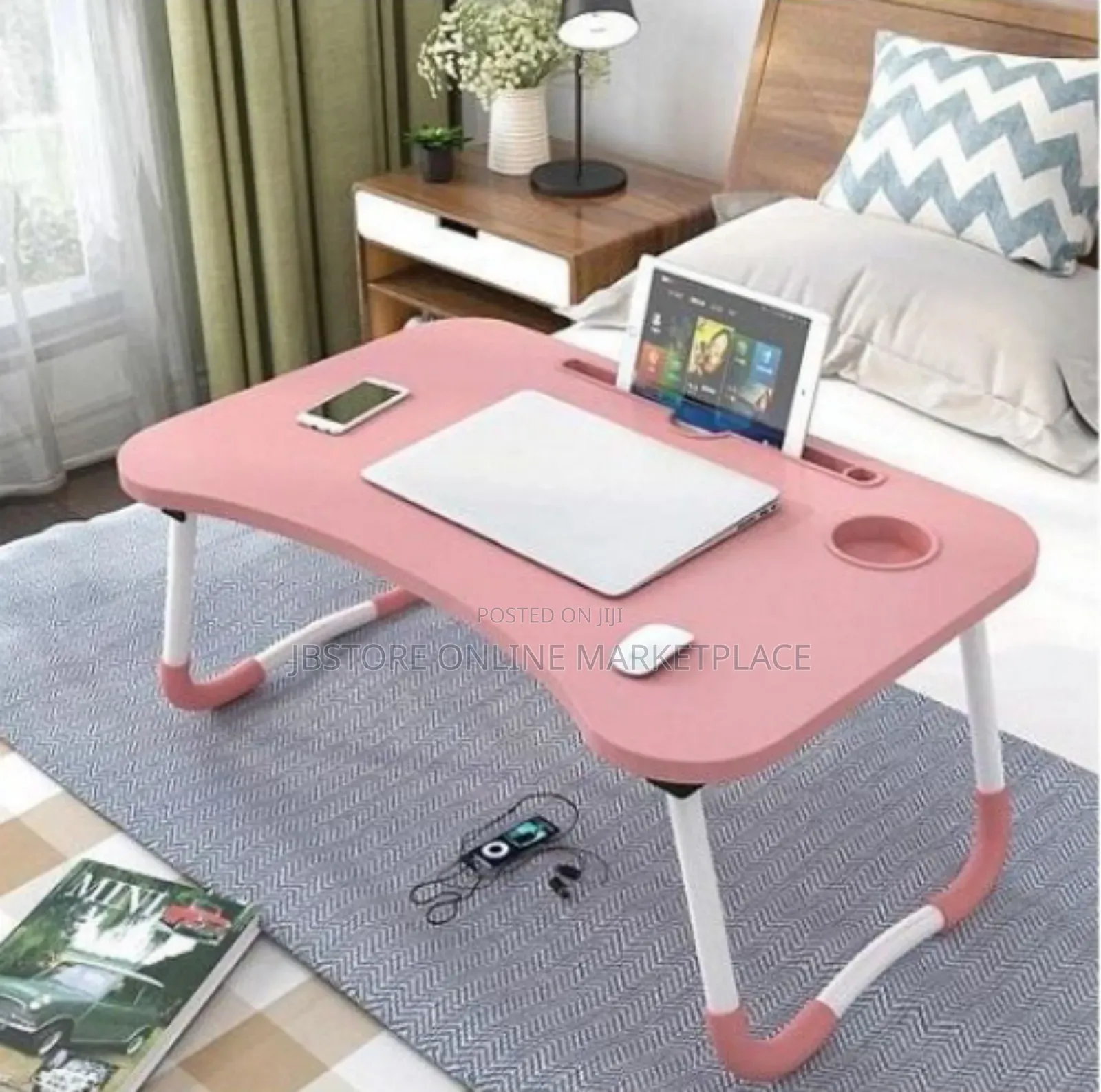 Foldable Multi-Purpose Adjustable Beside Laptop Table for Home Use
