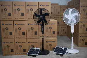 16 Inches Glory Solar Standing Fan With Panel (Ac/Dc Rechargeable)