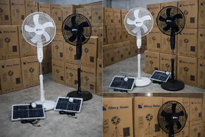 16 Inches Glory Solar Standing Fan With Panel (Ac/Dc Rechargeable)