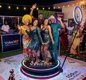 Turn Your Owambe to a Movie! Vybe36t 100cm Premium 360 Booth Services.