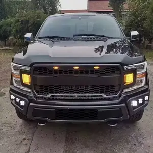 Front Bumper Grill With Built-in LED Lights for Ford F-150 (2015-2017)