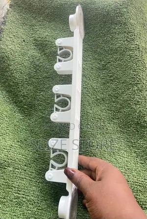 Wall Mounted 3 Hook Mop Holder