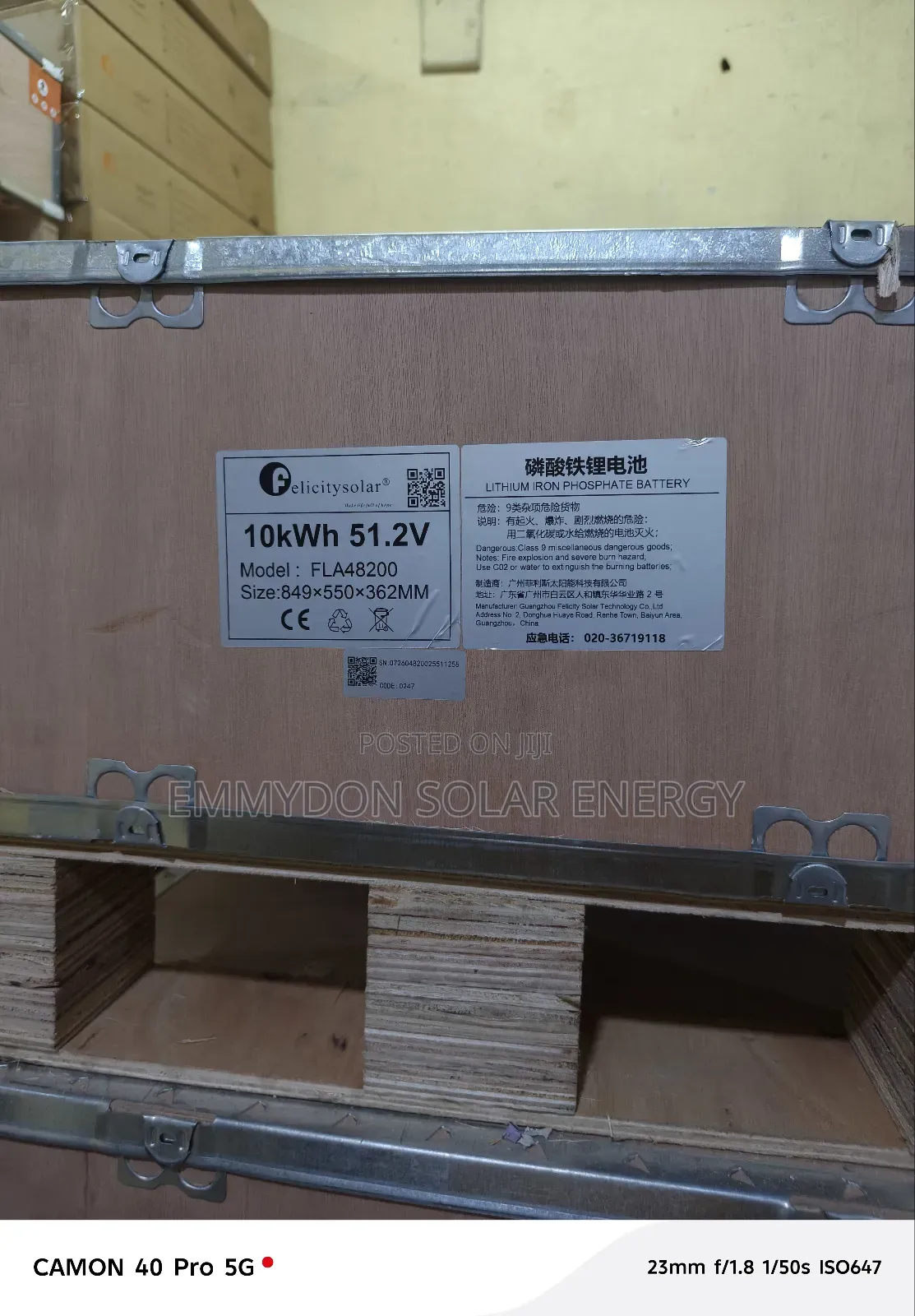 Felicity Lithium Iron Battery 10kwh 51.2v