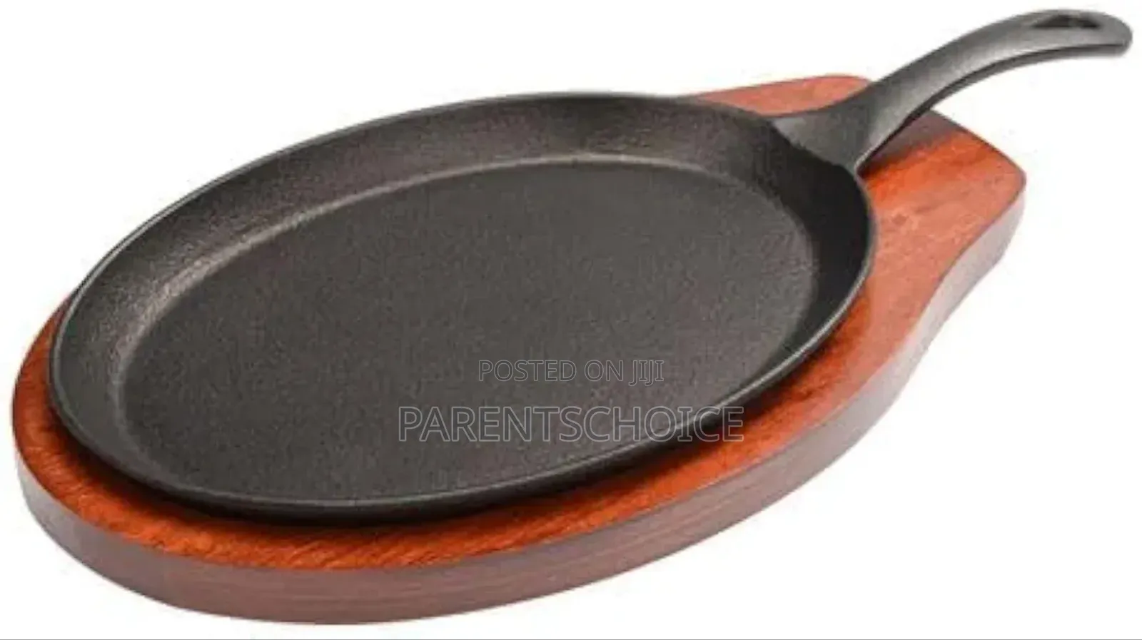 Cast Iron Pan Oval Sizzling Plate With Single Handle