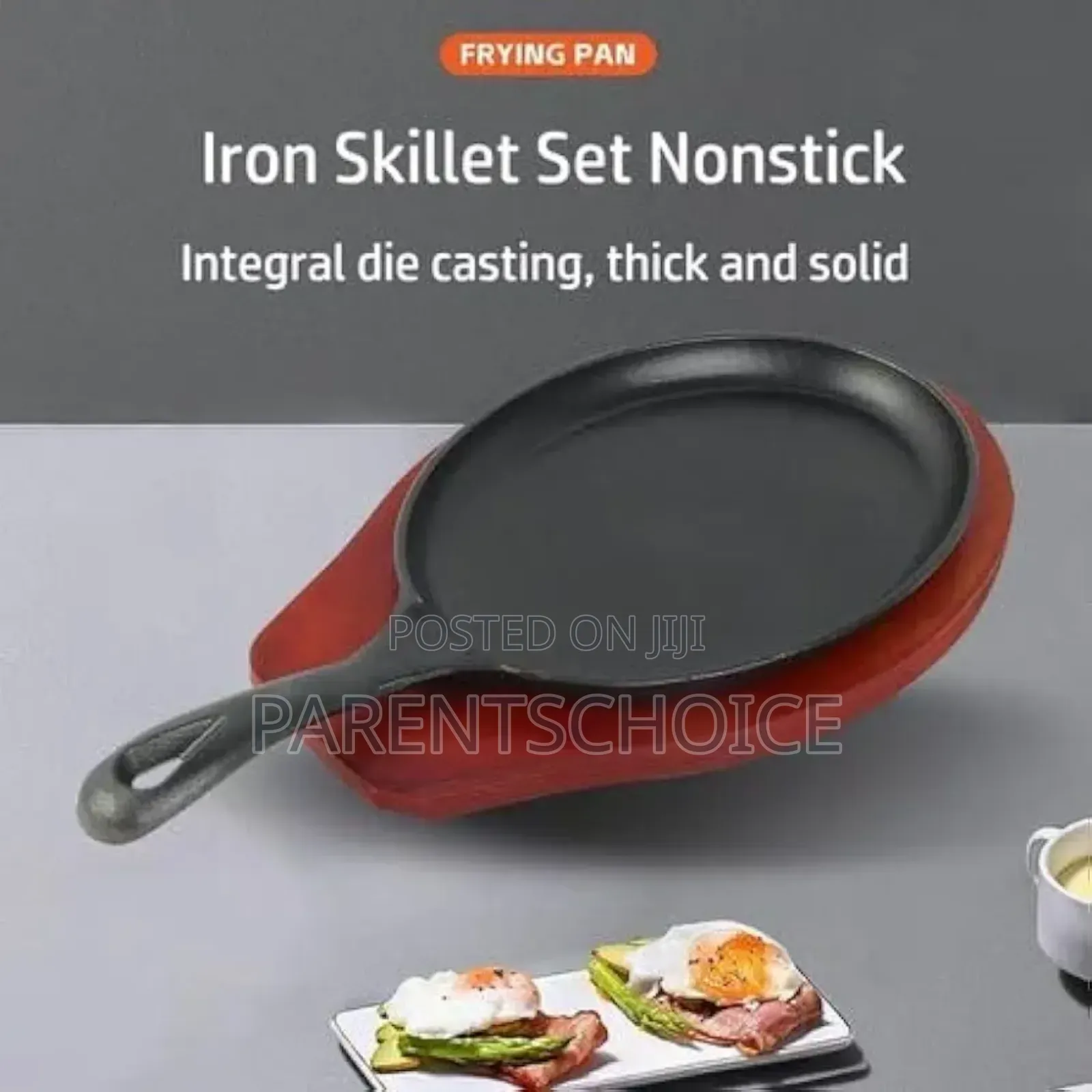 Cast Iron Pan Oval Sizzling Plate With Single Handle