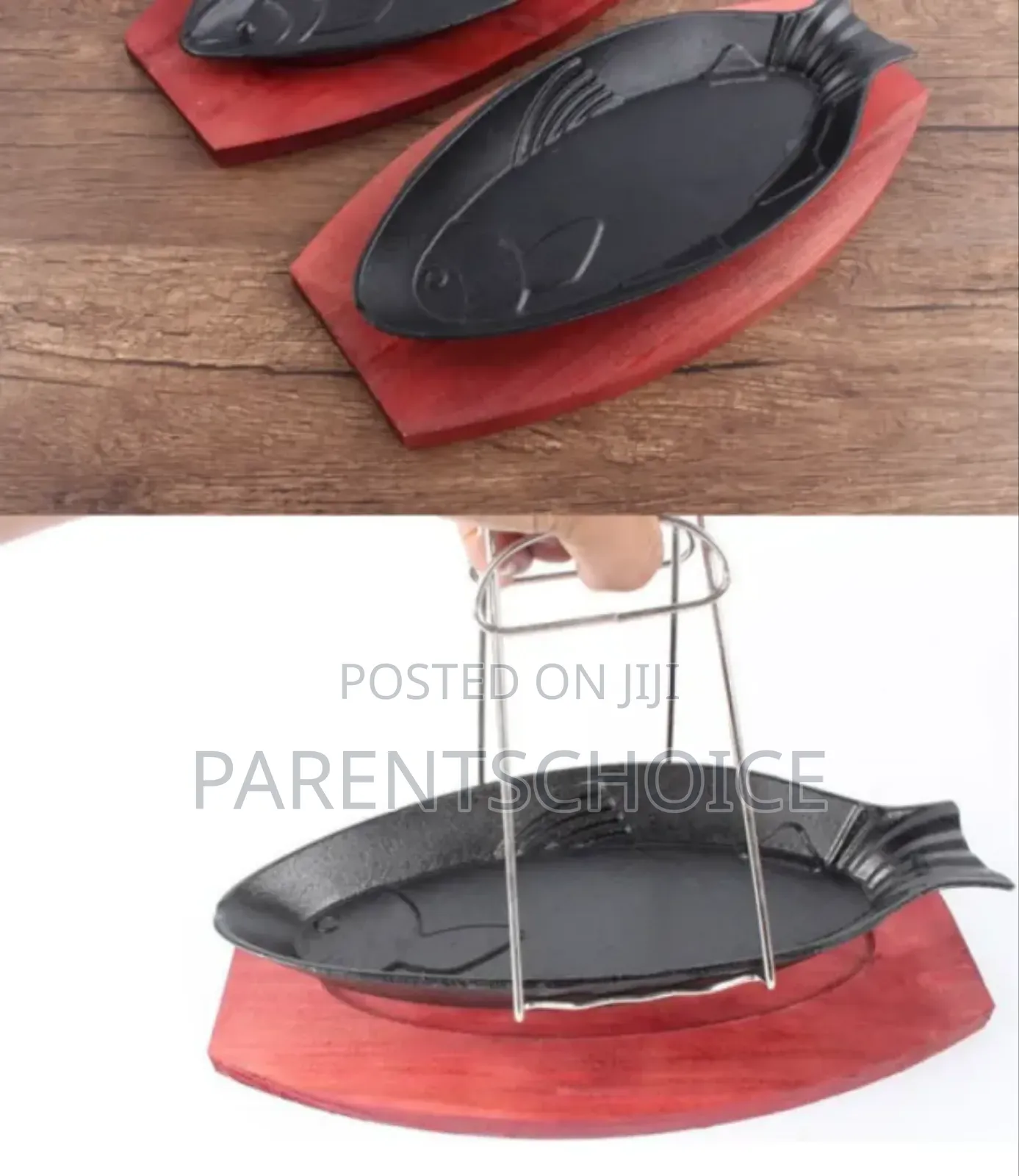 Cast Iron Sizzling Plate Fish Design