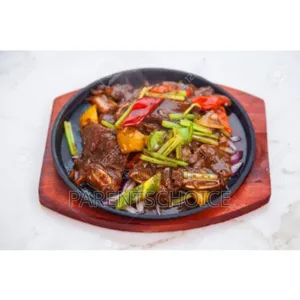 Sizzle Platter With Wood Base