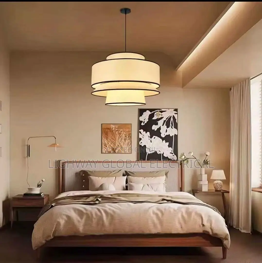 Japanese Luxury Fabric Chandelier Light