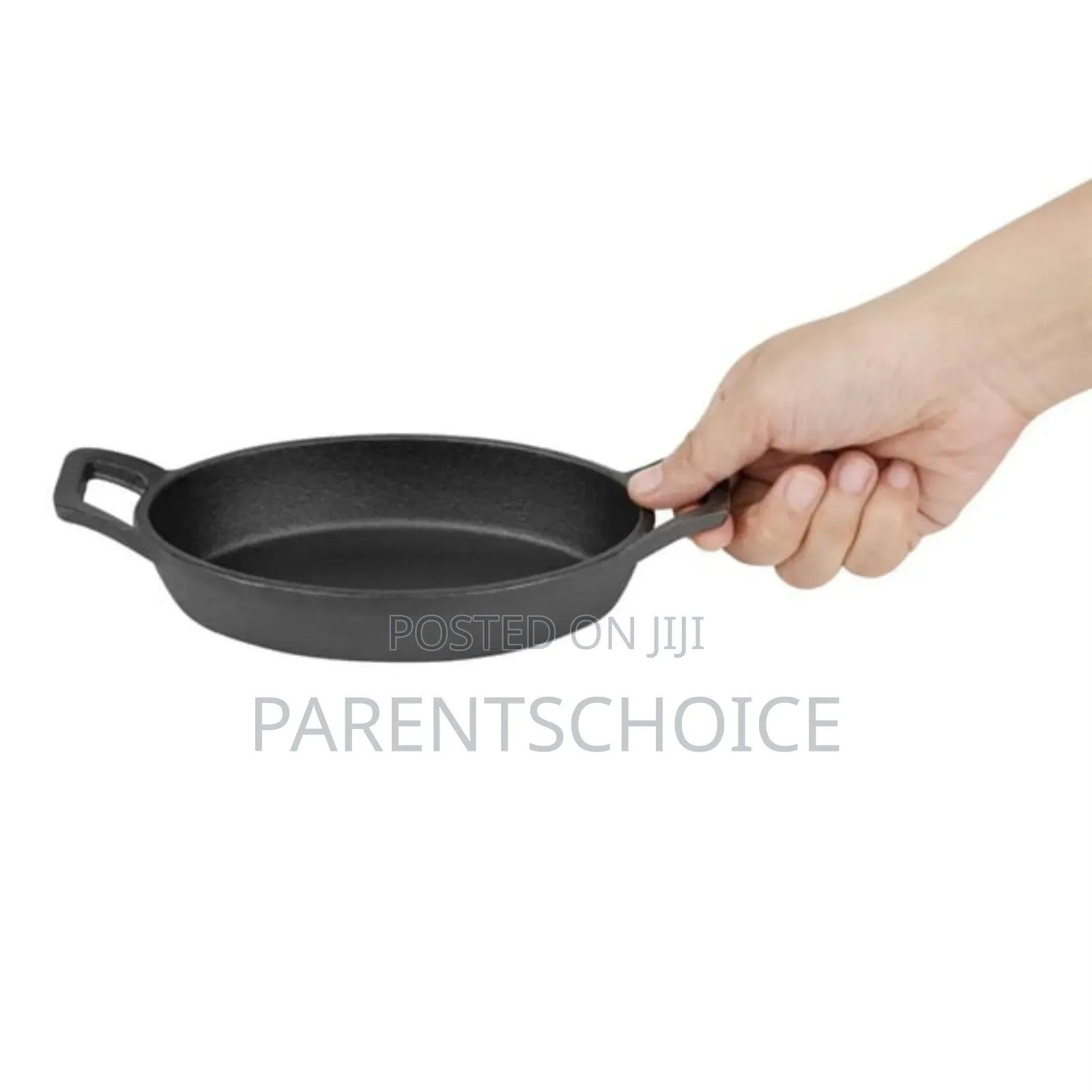 Mini Cast Iron Oval Eared Dish With Wood Base 150x100mm