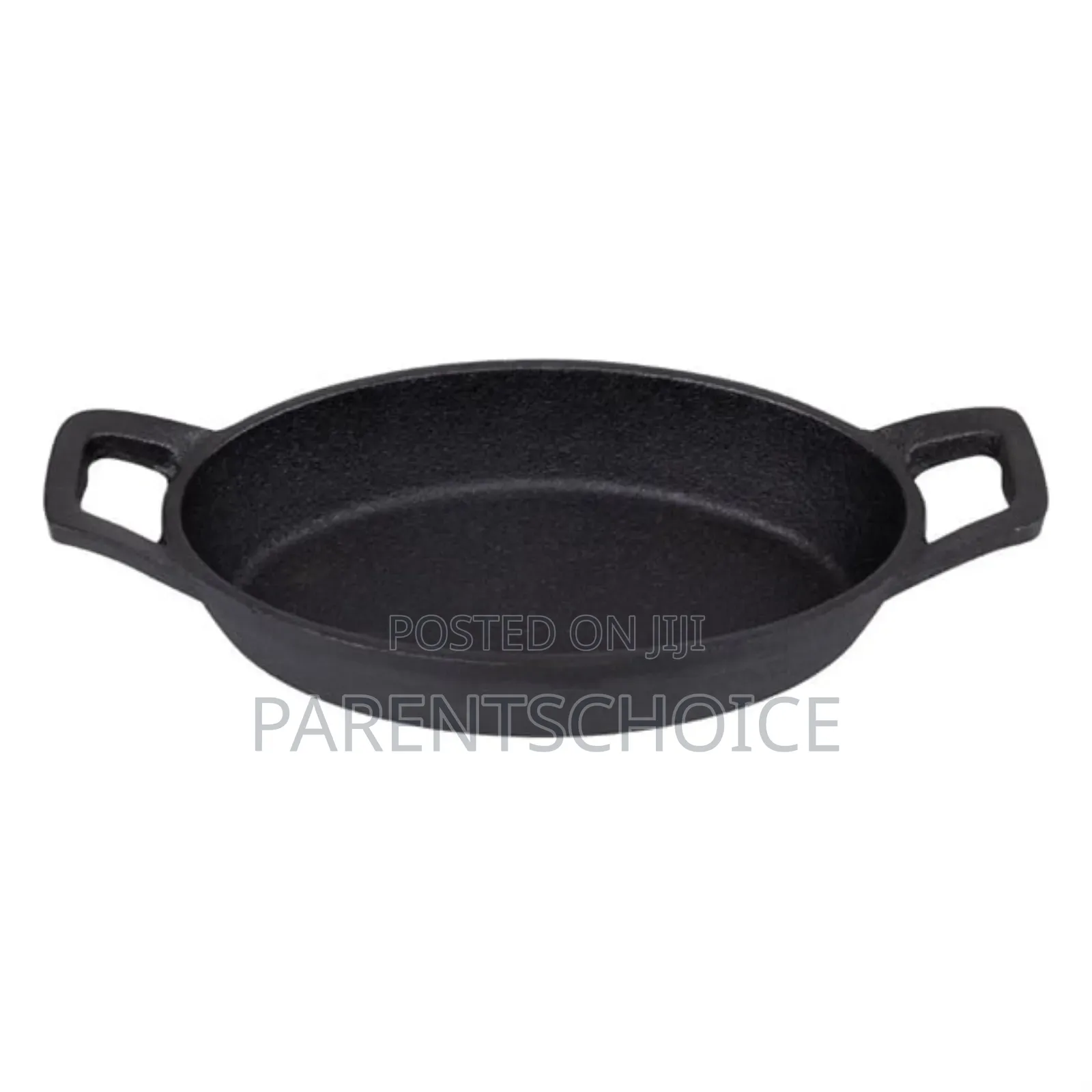 Mini Cast Iron Oval Eared Dish With Wood Base 150x100mm