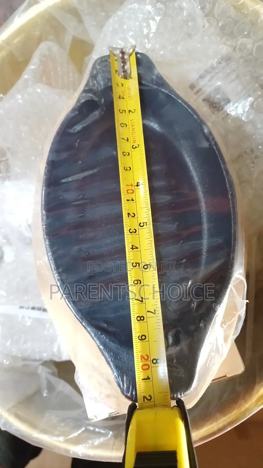 Mini Cast Iron Oval Eared Dish With Wood Base 150x100mm