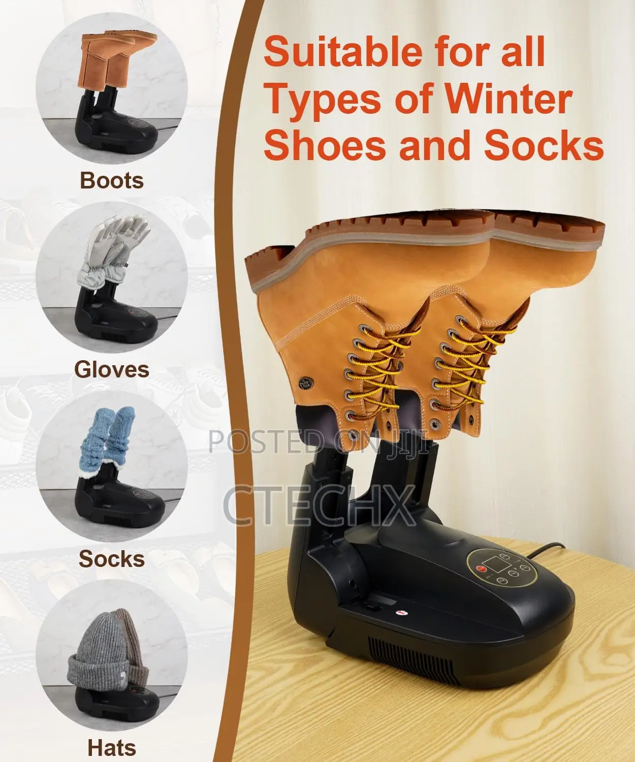 Electric Shoe Dryer , Boot Dryer 200w, Hot Air Fast Drying, Foldable