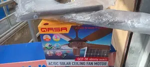 Qasa Ac/Dc Solar Ceiling Fan ,Remote Control, Qcf-56 Ebony.