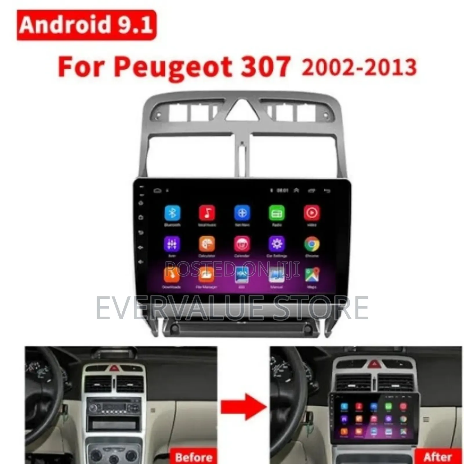 Peugeot 307 2002-2013 Android + Reverse Camera And Canbus