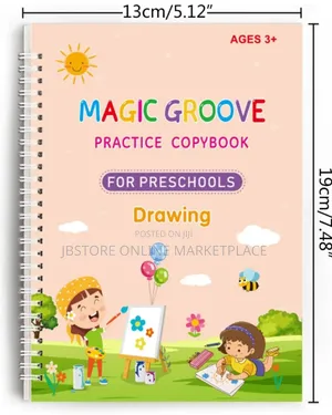Magic Groove Practice Copybook Set 4 Children,Handwriting,Drawing Etc
