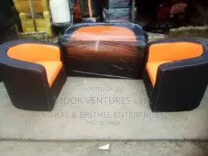 Set Of Bucket Chairs 2 Singles And One Double (Brown)