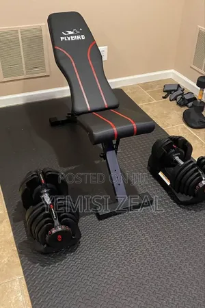 Durable Adjustable Weight Lifting Bench And 22kg(52lbs) Dumbbell