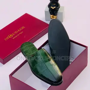 Dezaudage Mens Leather Half Shoe