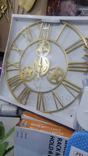 Luxury Gold Metal Big Wall Clock