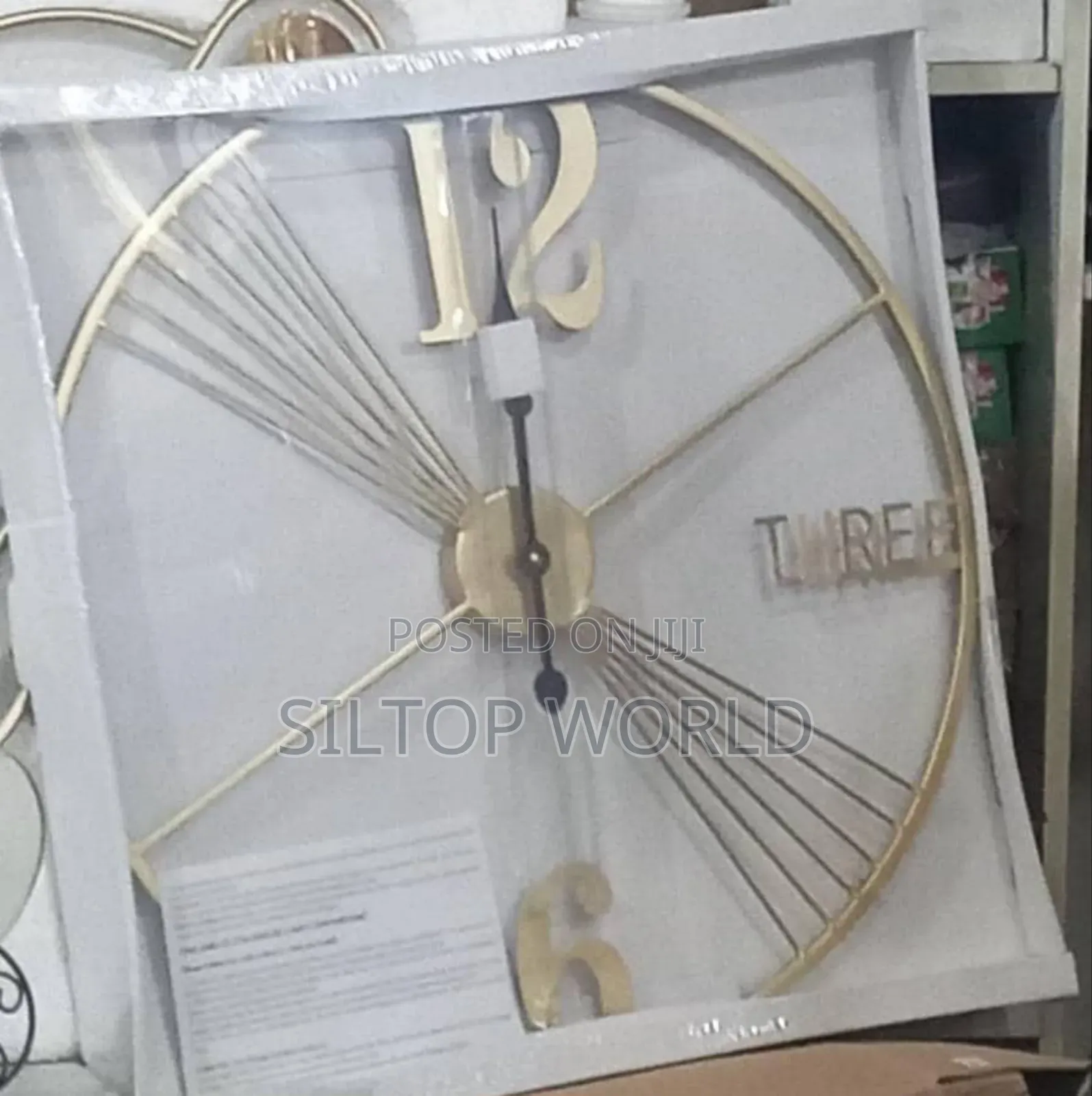 Luxury Gold Metal Big Wall Clock