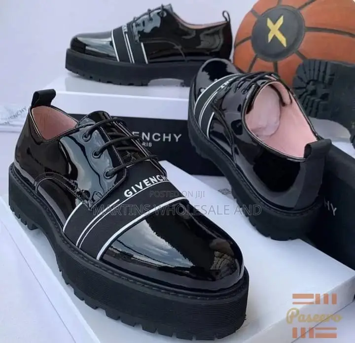 Givenchy Logo-Strap Patent Leather Platform