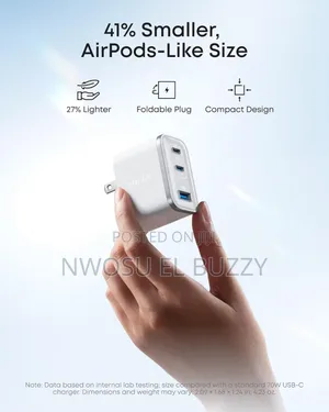 Anker Nano Charger, Ultra-fast 70w Output 3-port
