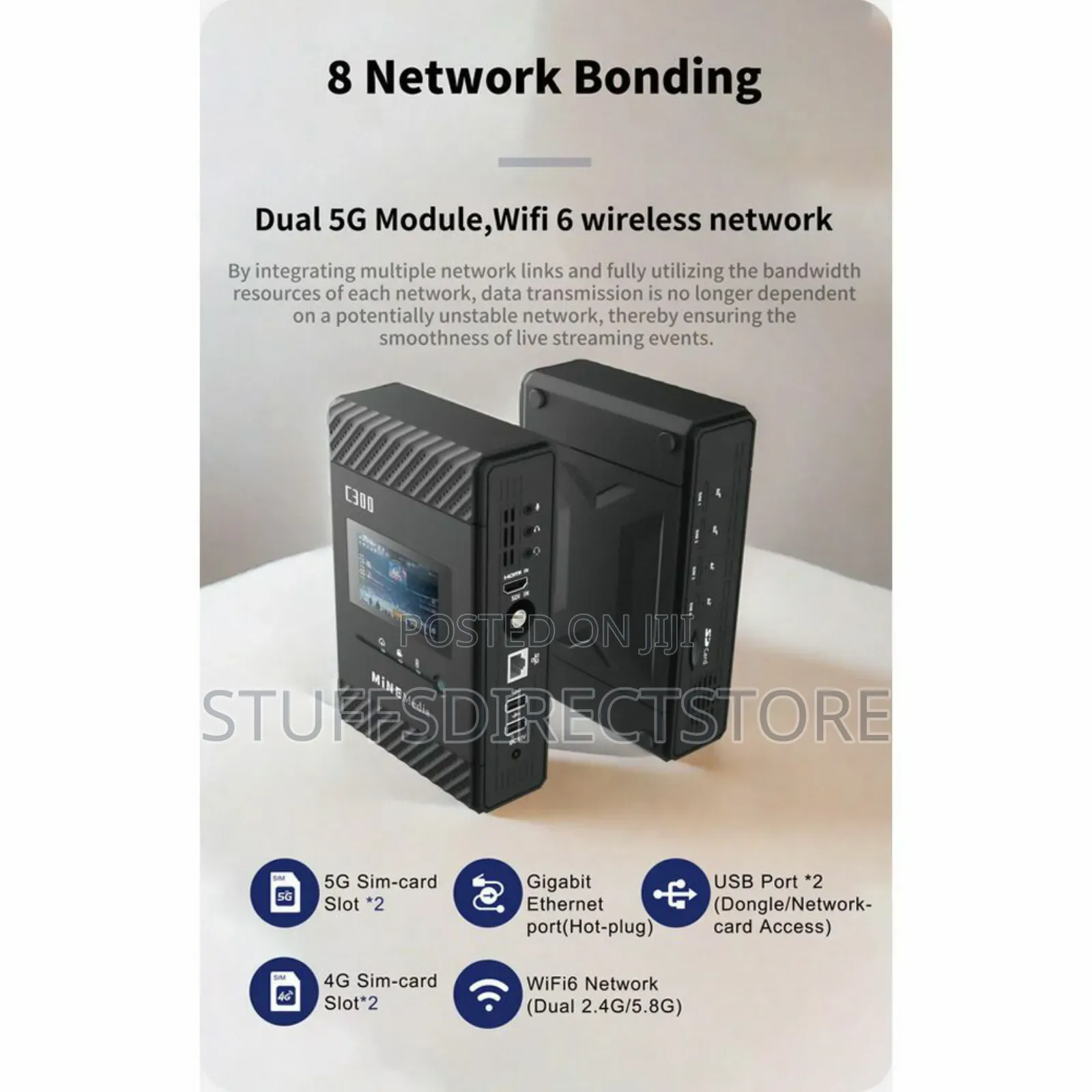 Mine Media C300 Dual 5g Bonding Backpack Encoder