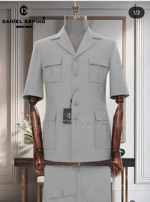 Daniel Espino Shortsleeved Matured Men Safari Turkish Men’S Suit