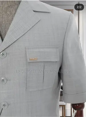 Daniel Espino Shortsleeved Matured Men Safari Turkish Men’S Suit