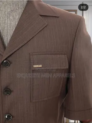 Daniel Espino Shortsleeved Matured Men Safari Turkish Men’S Suit