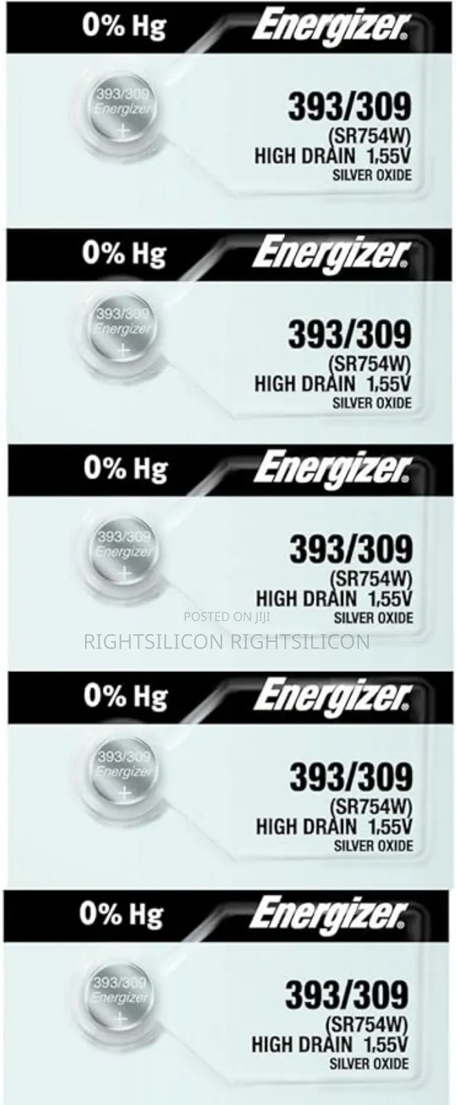 Usa Energizer 393 Silver Oxide Watch Battery (Sr754w)