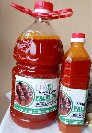Natural Palm Oil. 5lt of 8 Bottles