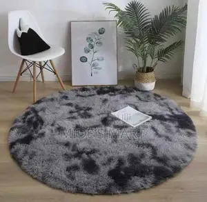 160x160cm Round Fluffy Rug