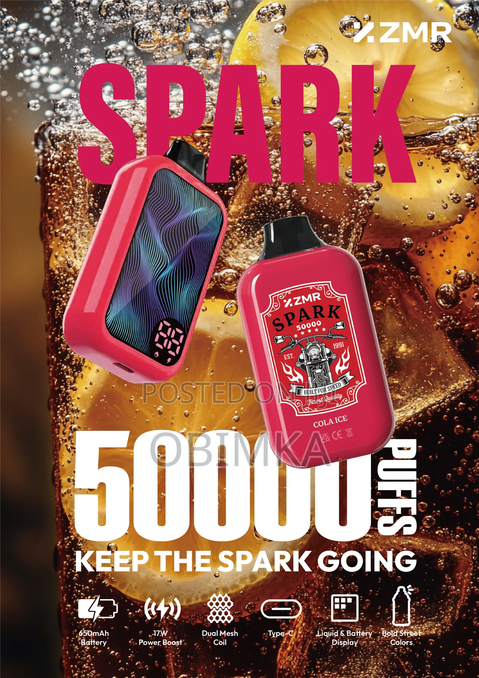 Xmr Vape - Spark 50k Puffs - Obimka Price: ₦ 18,000 on Jiji.ng [Karu]