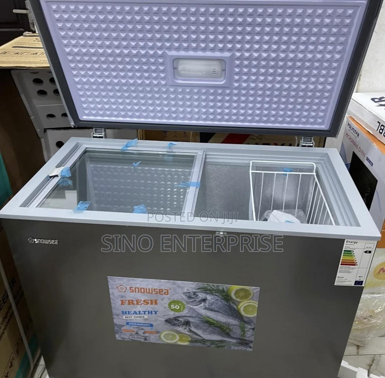 Snowsea Bd308 Roomy Chest Freezer Wit Double Glass Cover Bd-308