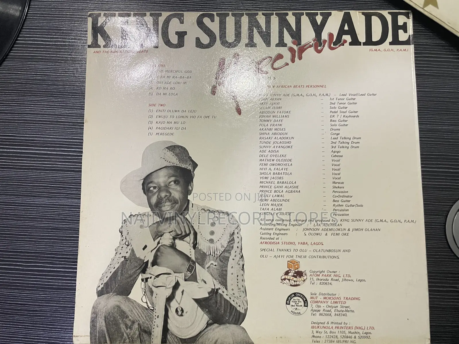 Original Vinvl Record for Sale