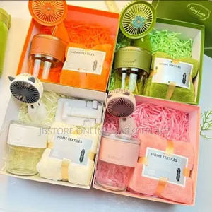 3in1 Orange Gift Set Souvenir,Corporate Package,Glass Cup,Flash,Towel