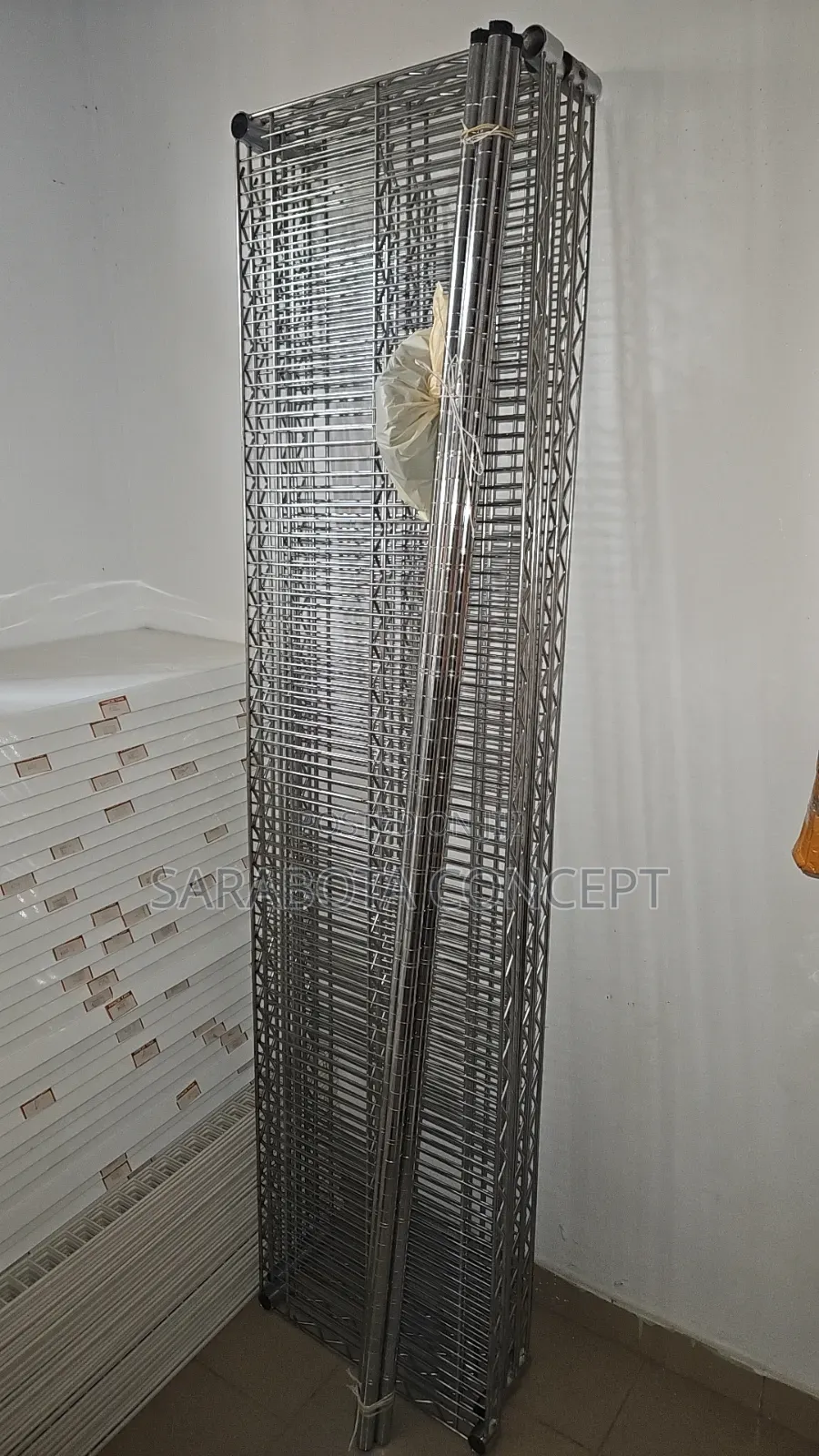 Long Stainless Steel Table for Storing Items