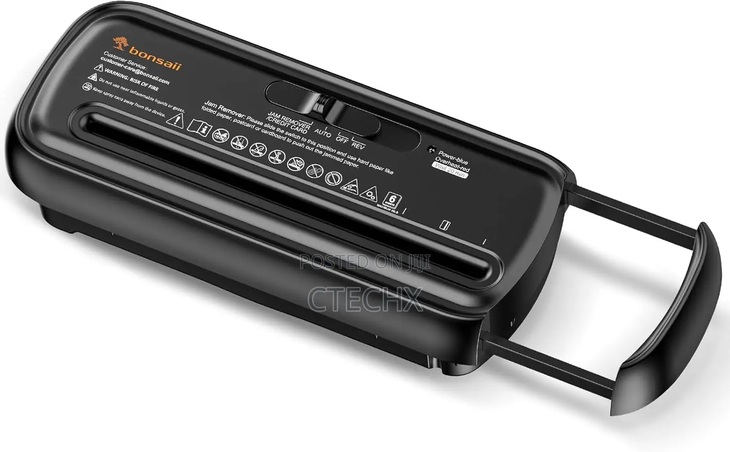 Bonsaii 6 Sheet Strip Cut Small Paper Shredder Without Bin
