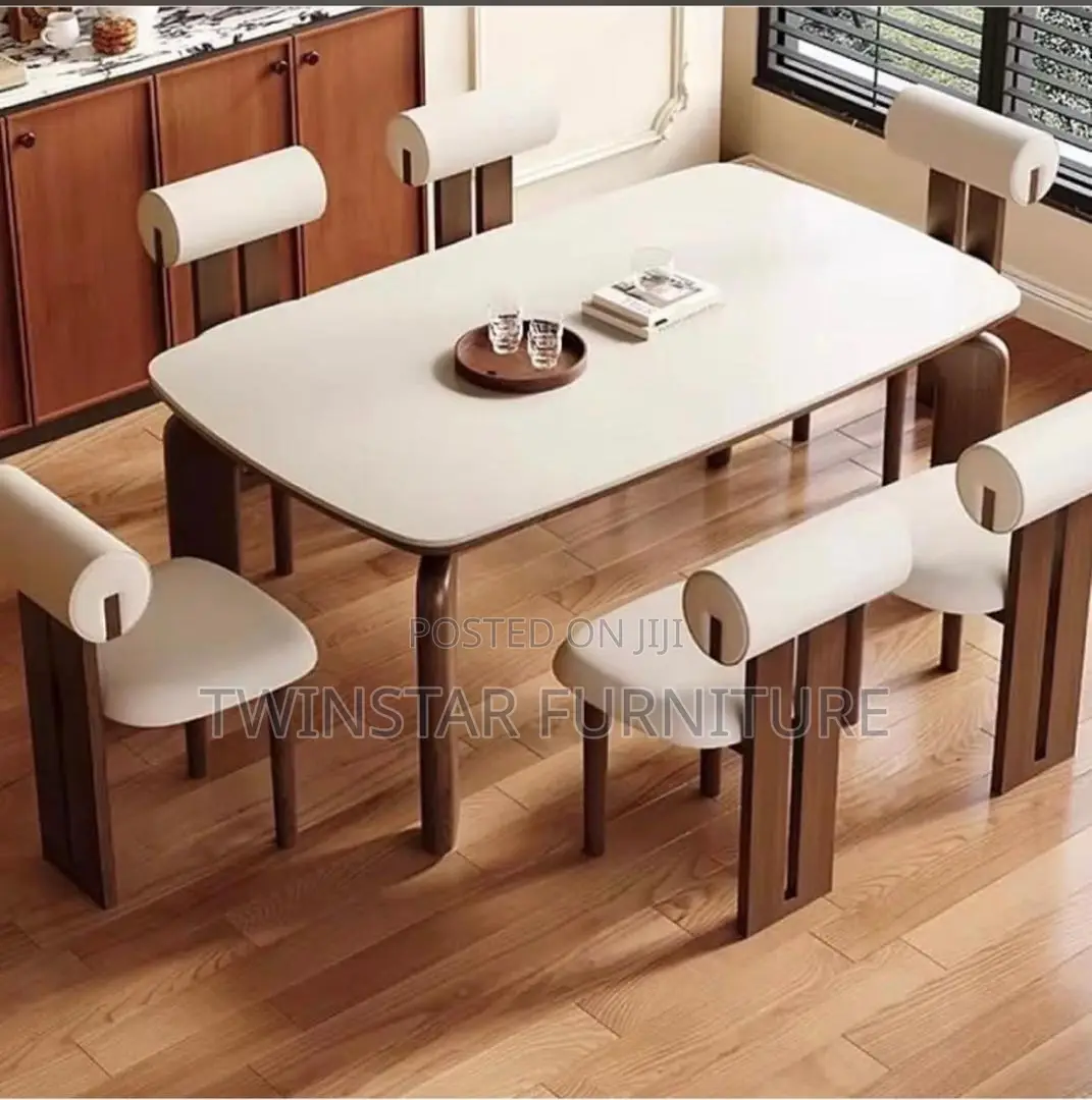 New Modern 6 Seaters Dinning Table Set