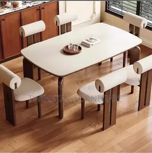 New Modern 6 Seaters Dinning Table Set