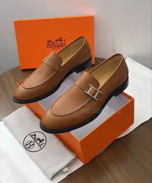 *Hermes Brown Paris Leather Loafers Available in Store*